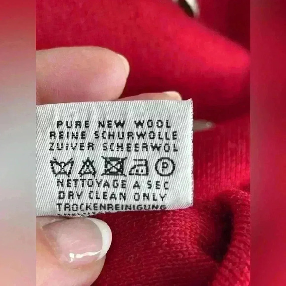 SaintJames red double breasted wool  jacket with gray and red lapel SP France - Picture 7 of 9